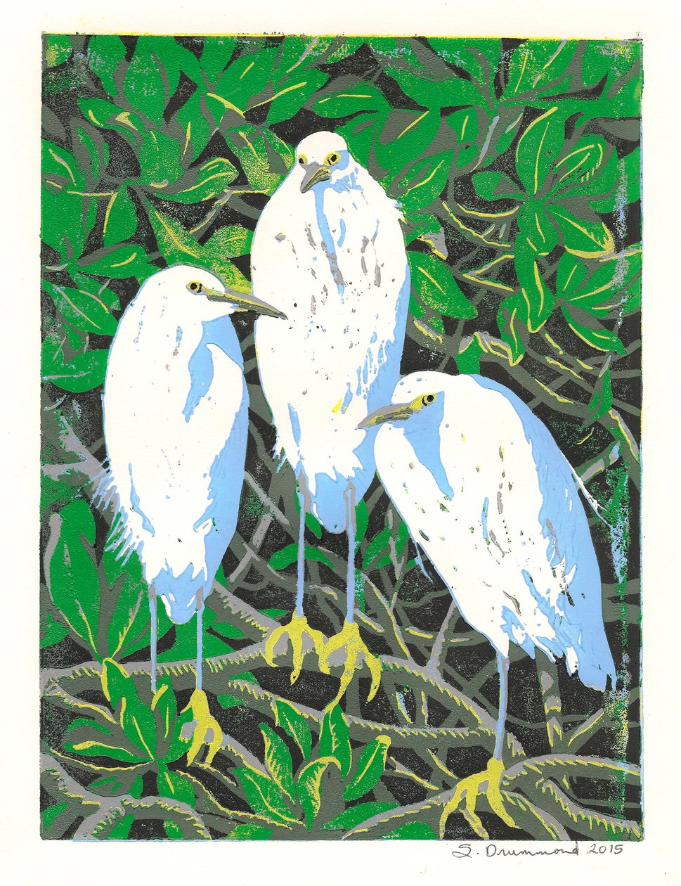 Trio, 2015 (Linogravure) - Sarah Drummond