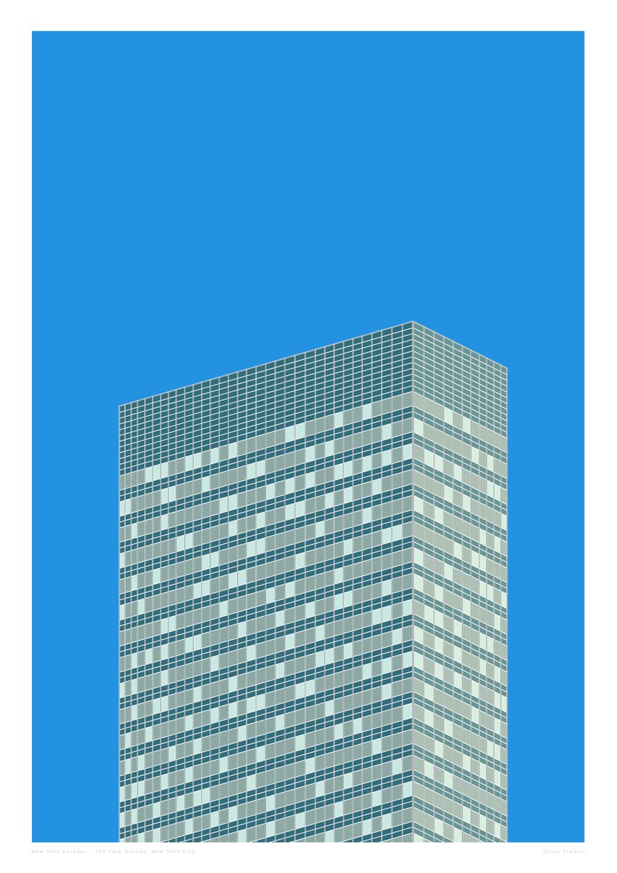 390 Park Avenue, NYC, 2014 (impression graphique giclée) - Sarah Evans