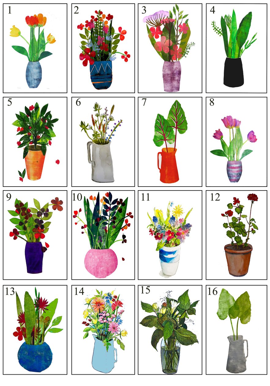 Pots et vases 2021 (encre sur papier) - Sarah Thompson-Engels