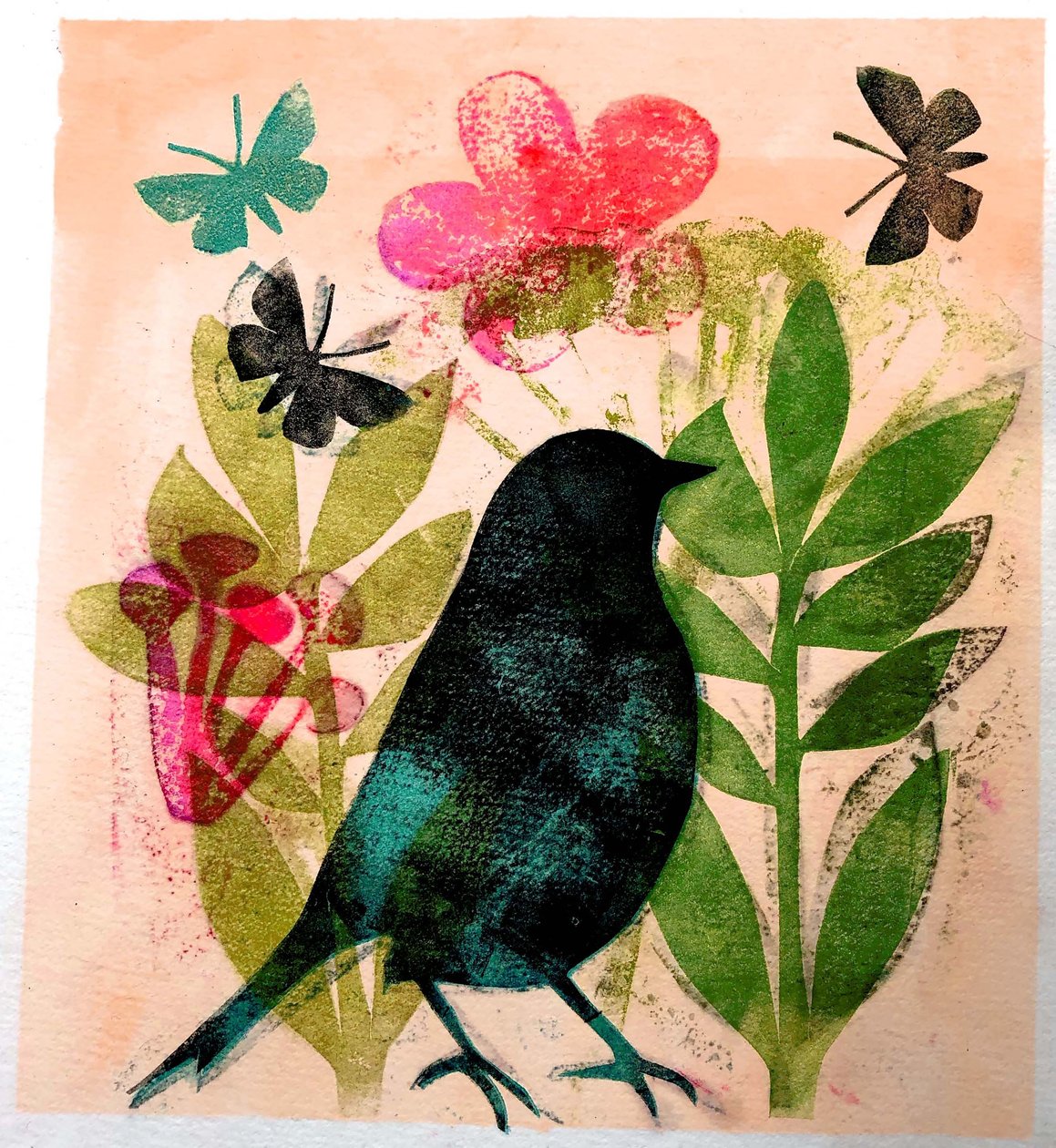 Oiseau et papillon - Sarah Thompson Engels