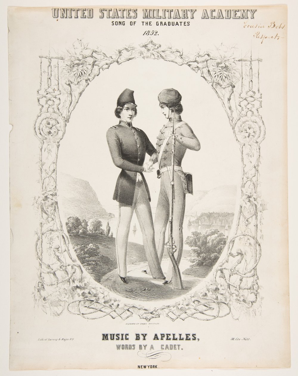 Académie militaire des États-Unis : Chanson des diplômés, 1852 - Sarony and Co