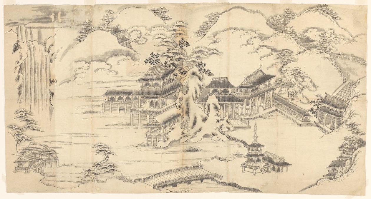 Paysage de style chinois - Sasaya (workshop of)