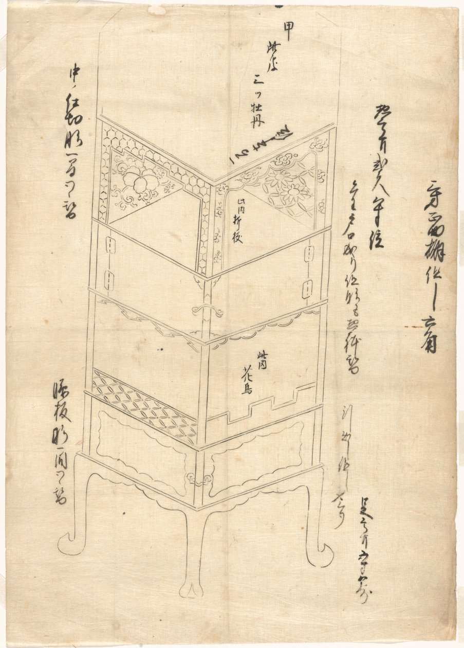 Projet pour une armoire - Sasaya (workshop of)