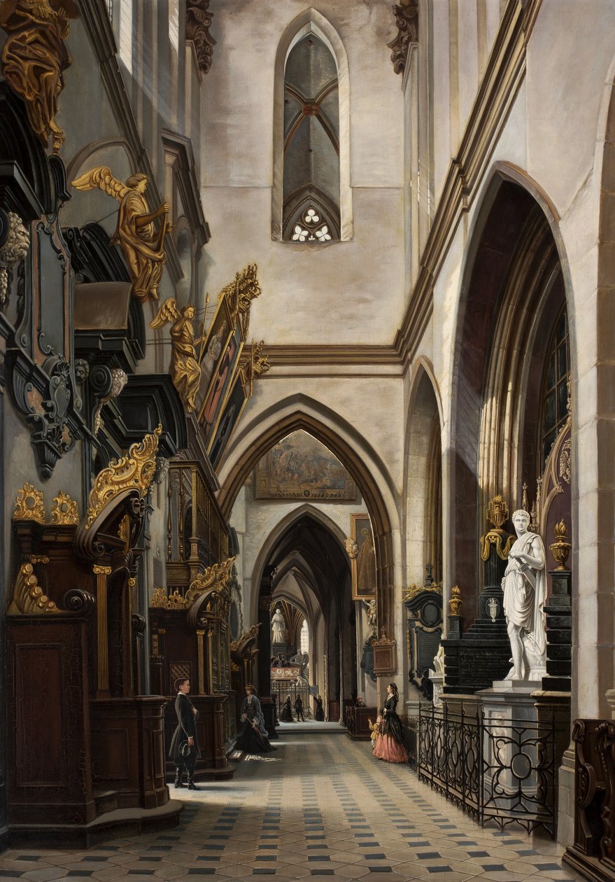 Vue de la nef de la cathédrale du Wawel - Saturnin Swierzynski