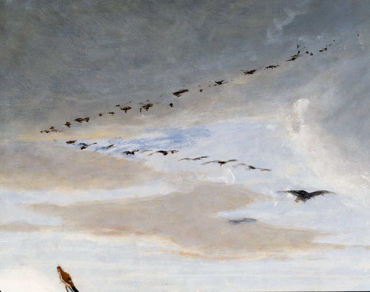 Oiseaux en formation en V (détail) - Saverio Altamura