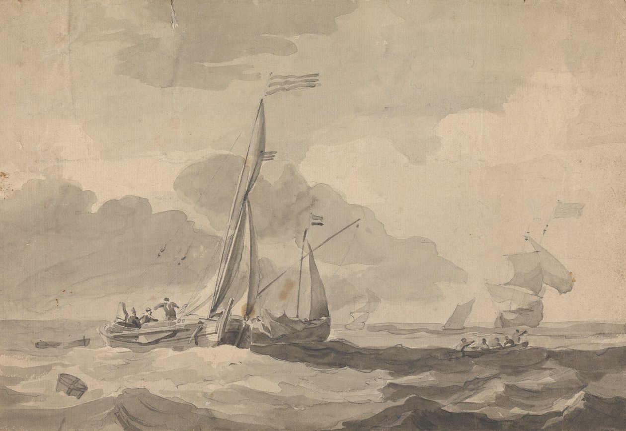 Bateaux en mer - Sawrey Gilpin