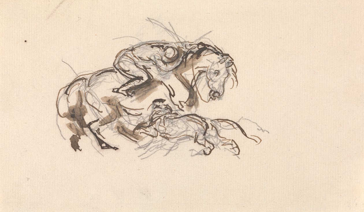 Cheval et cavalier attaqués par un lion - Sawrey Gilpin