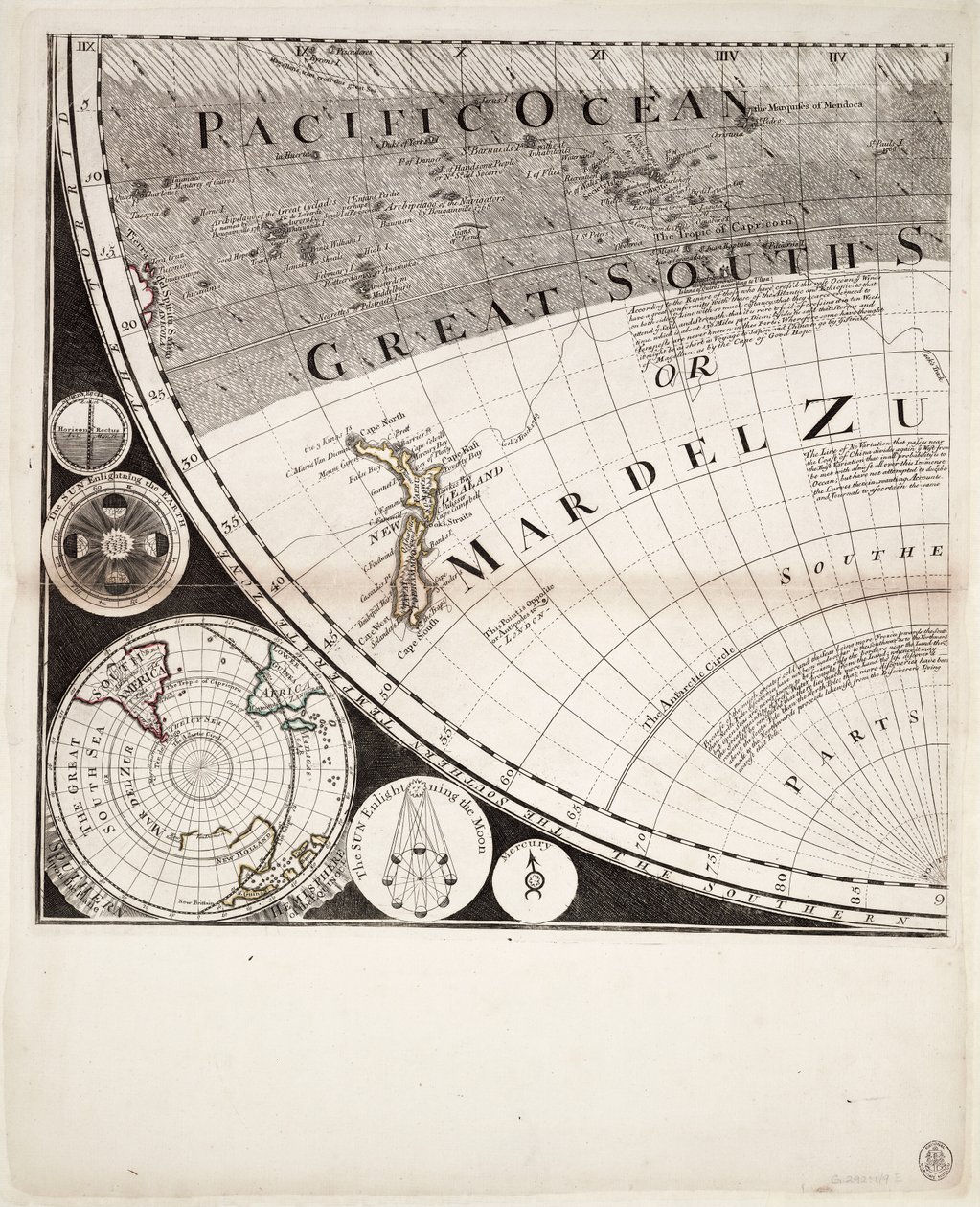 Nouvelle et correcte carte du monde (section), vers 1774 - Sayer & Bennett