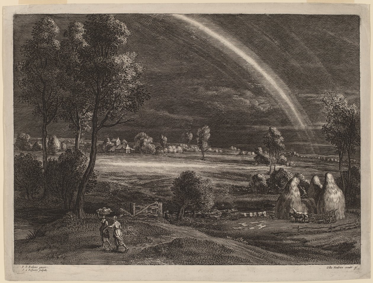 Paysage avec un grand arc-en-ciel - Schelte Adams Bolswert after Sir Peter Paul Rubens
