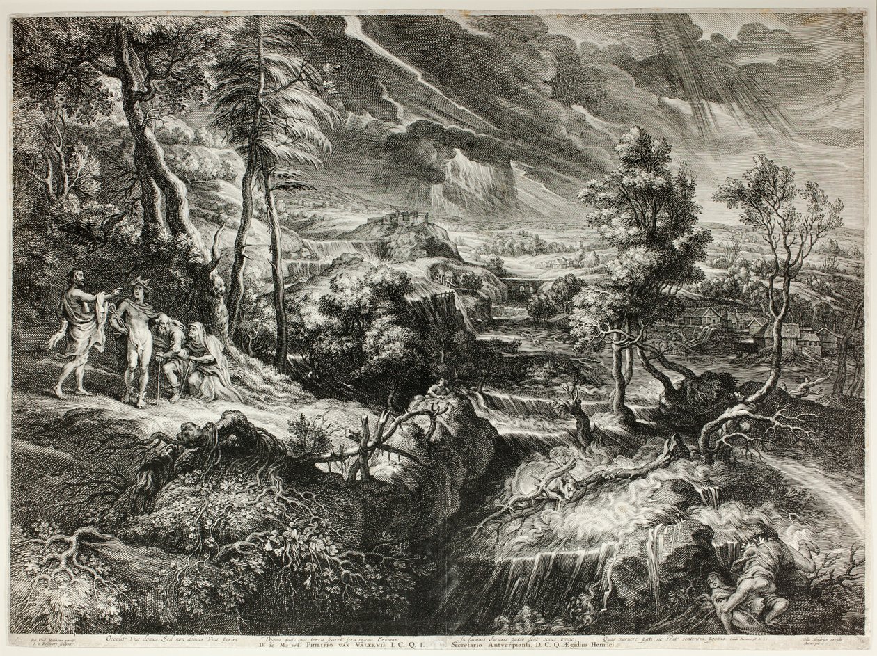 Paysage avec Philémon et Baucis, des Grands Paysages - Schelte Adamsz. Bolswert