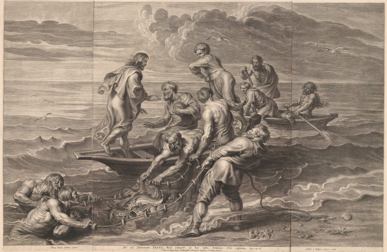 La pêche miraculeuse - Schelte Adamsz. Bolswert