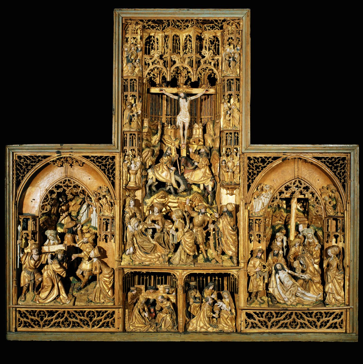 Autel de la Passion, vers 1500-10 (chêne) - School Antwerp