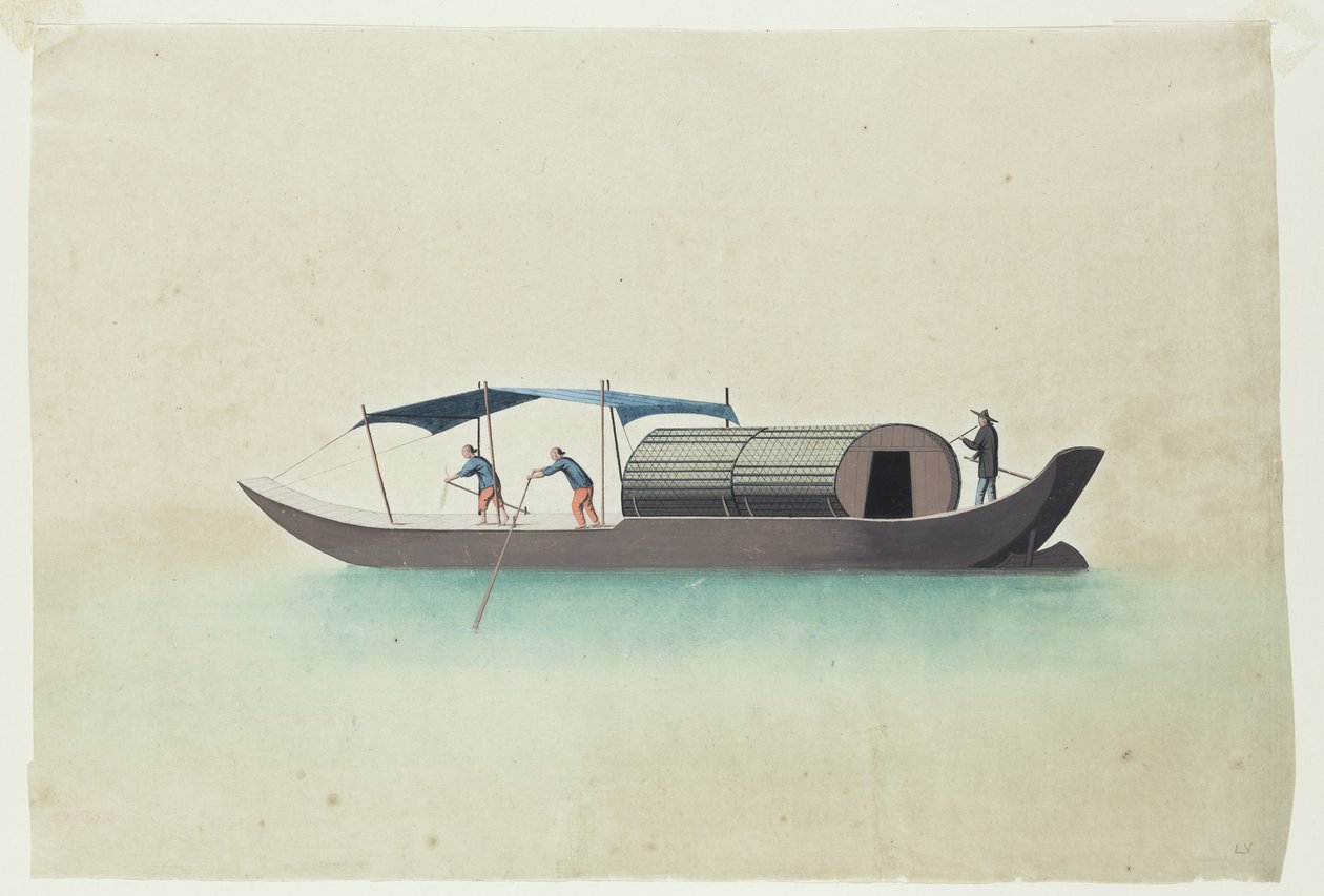 Bateau avec trois bateliers - School Chinese