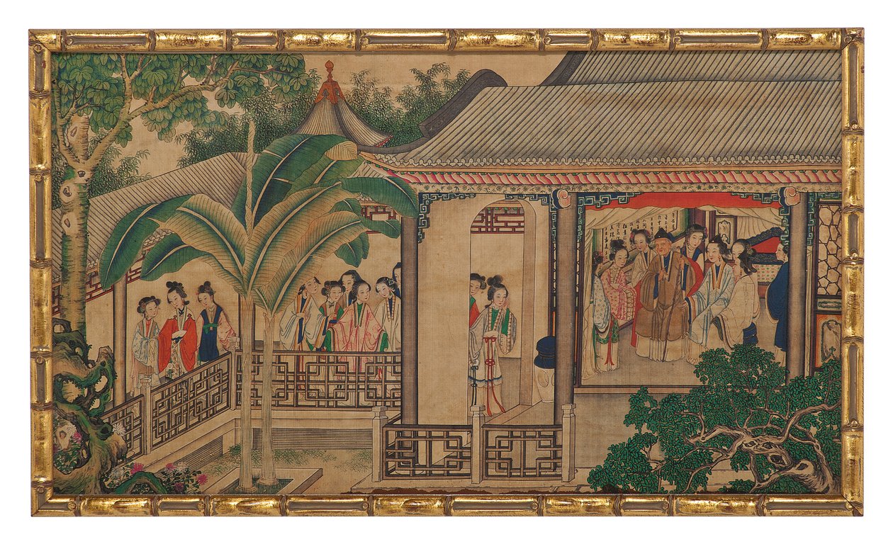 Une des vingt-quatre scènes du Rêve dans le pavillon rouge - School Chinese