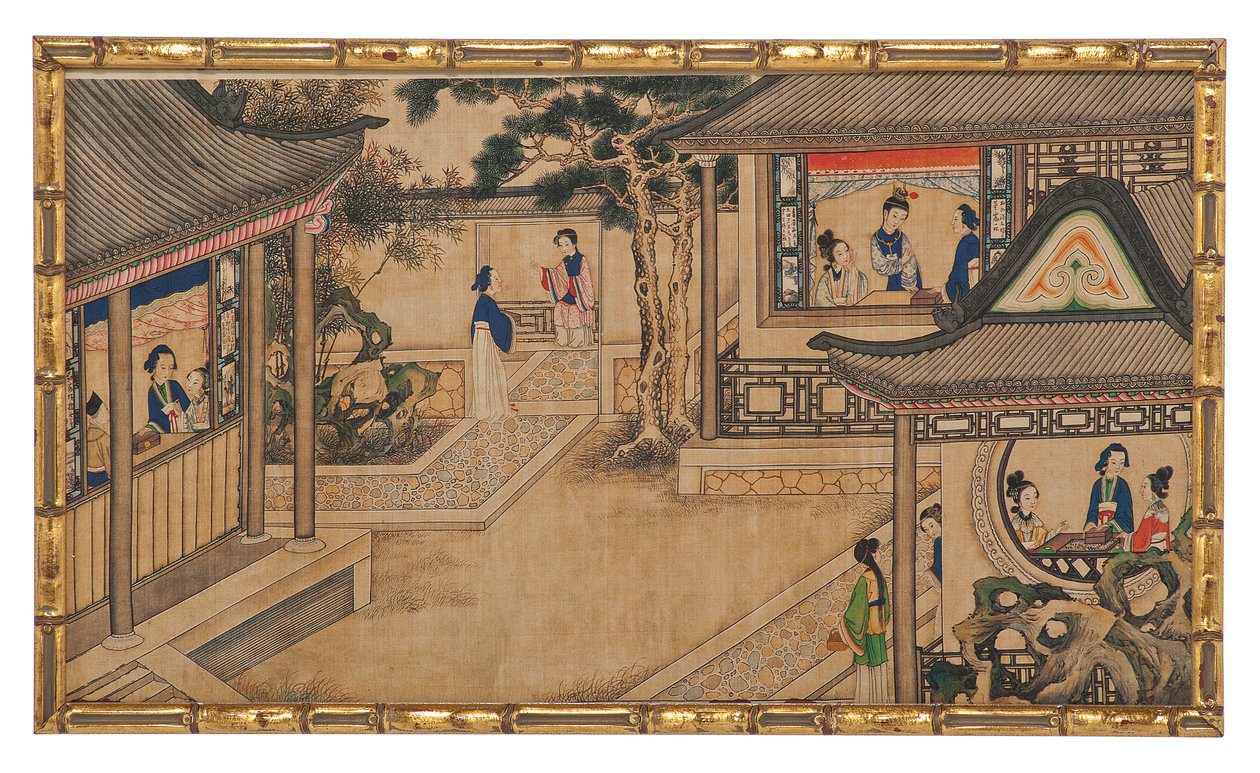 Une des vingt-quatre scènes du Rêve dans le pavillon rouge - School Chinese