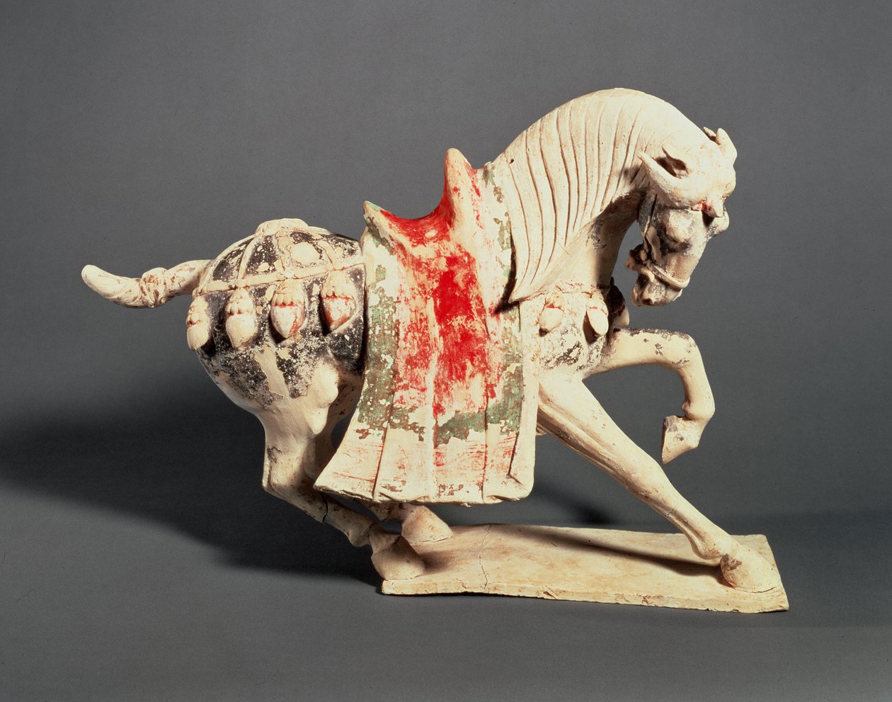 Cheval cabré, figurine funéraire, 7e-début 8e siècle, dynastie Tang - School Chinese
