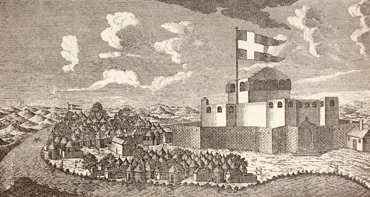 Fort colonial danois de Fredensborg, Ningo, Ghana, tel qu