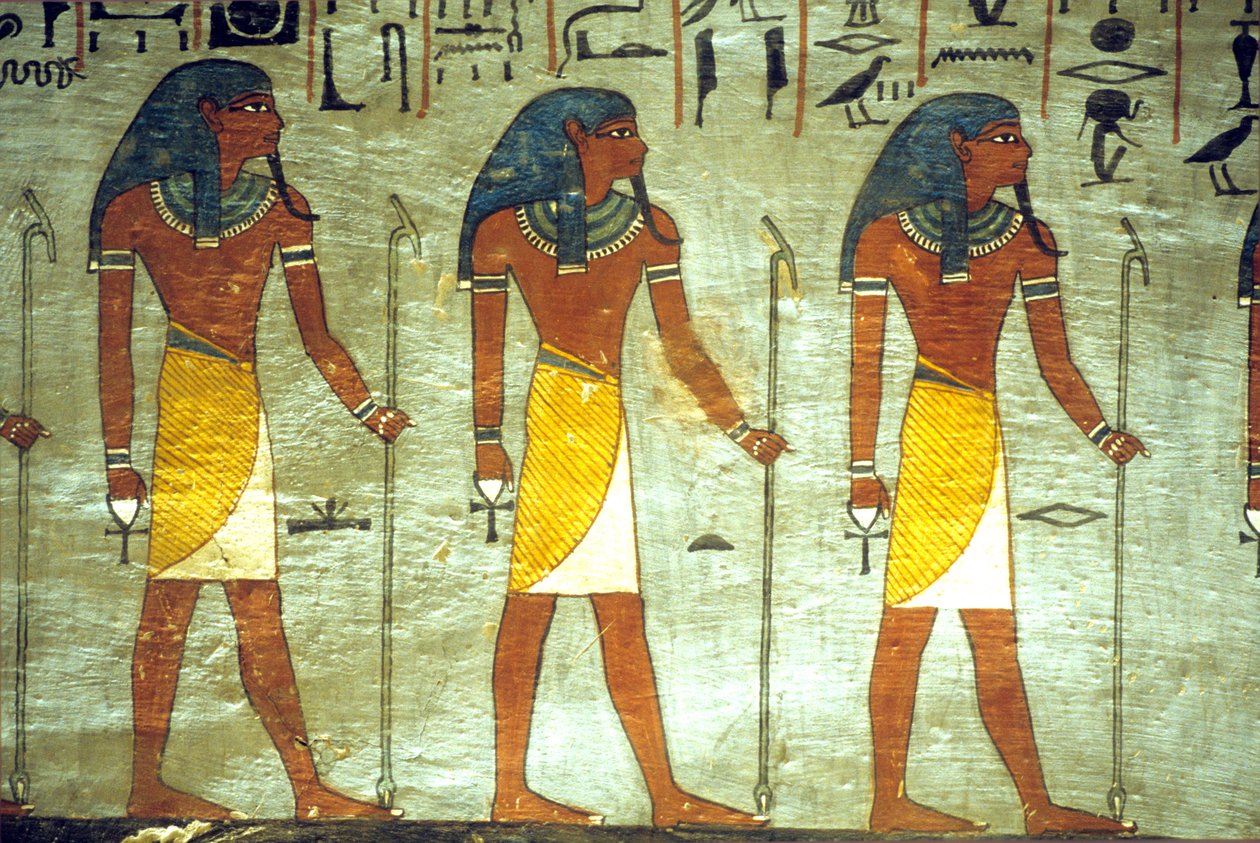 Égypte ancienne, peinture, tombe de Ramsès I, Thèbes, dieux de l