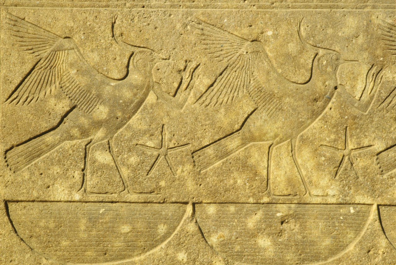 Égypte ancienne, peinture murale/sculpture, Alouettes, représentant les diverses tribus d