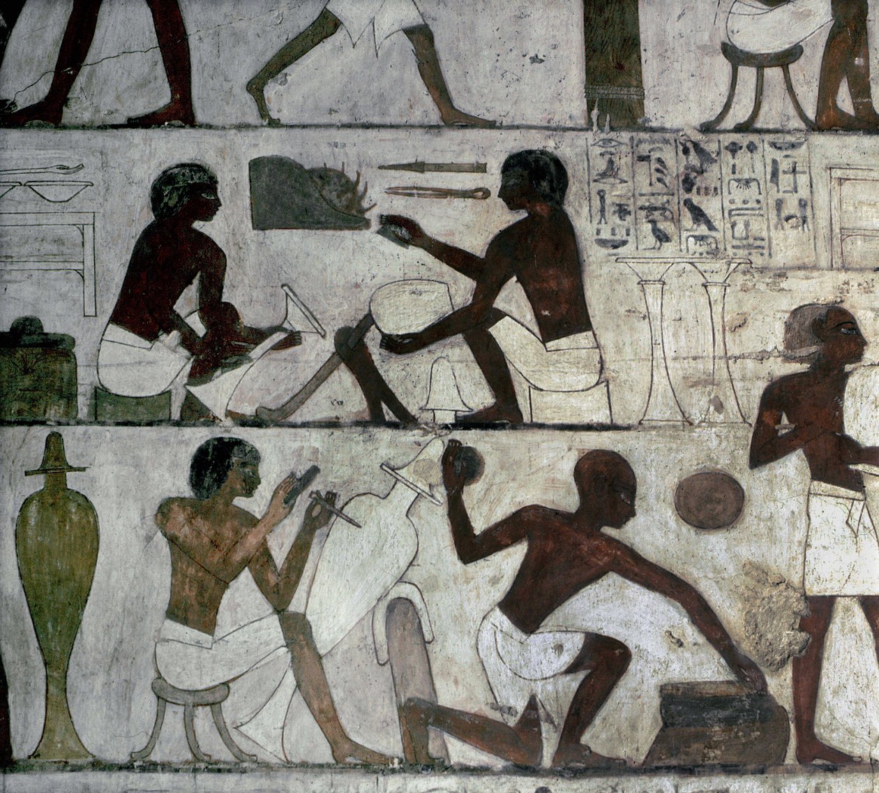 Louxor Thèbes : Nécropole des Nobles, Tombe de Rekhmire, artisans - School Egyptian