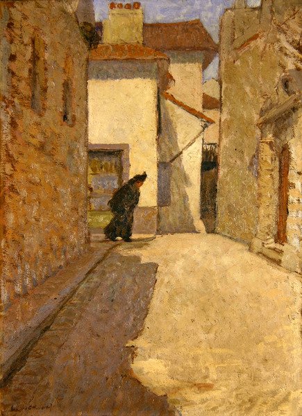 Figure dans une rue de Dieppe - School English