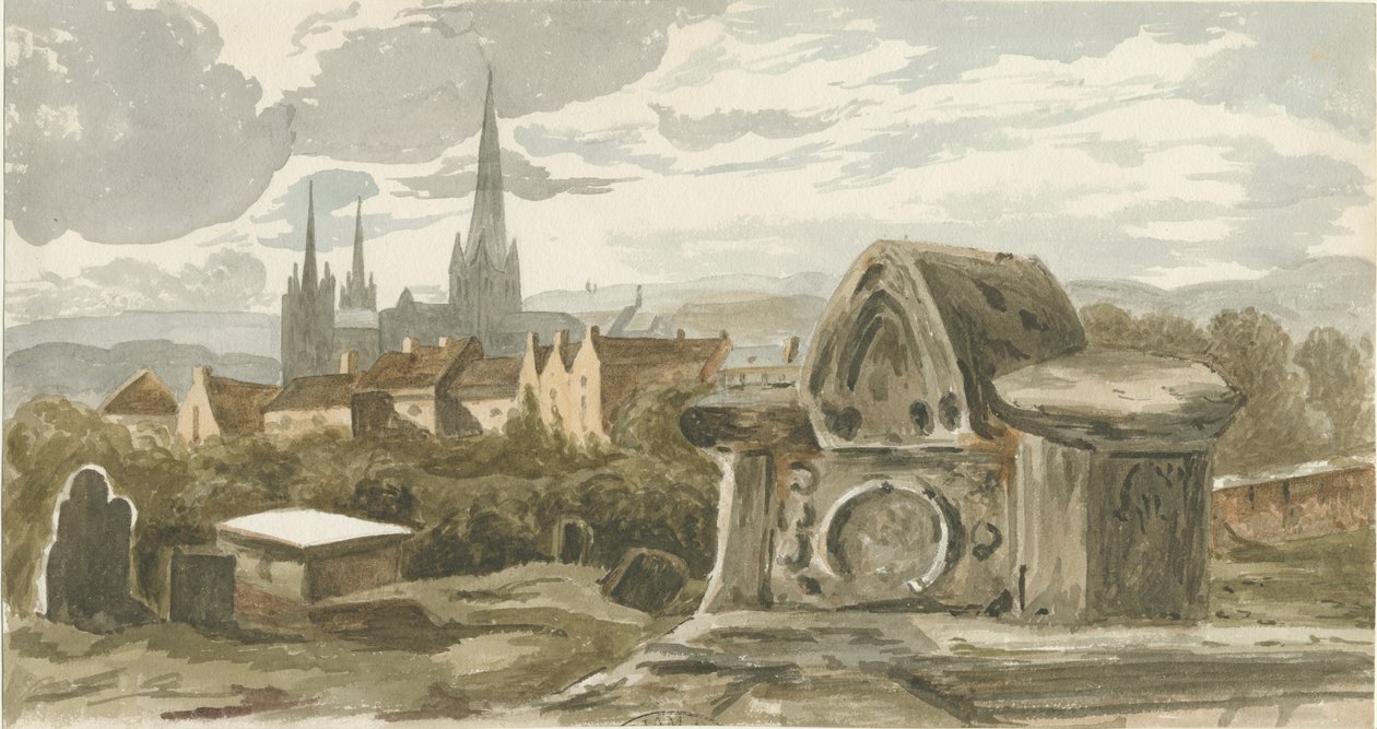 Lichfield - Ancienne tombe dans le cimetière de St. Michael - School English