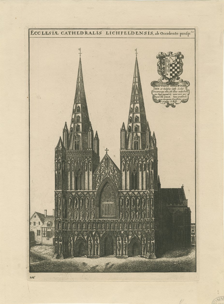Cathédrale de Lichfield - Façade ouest - School English