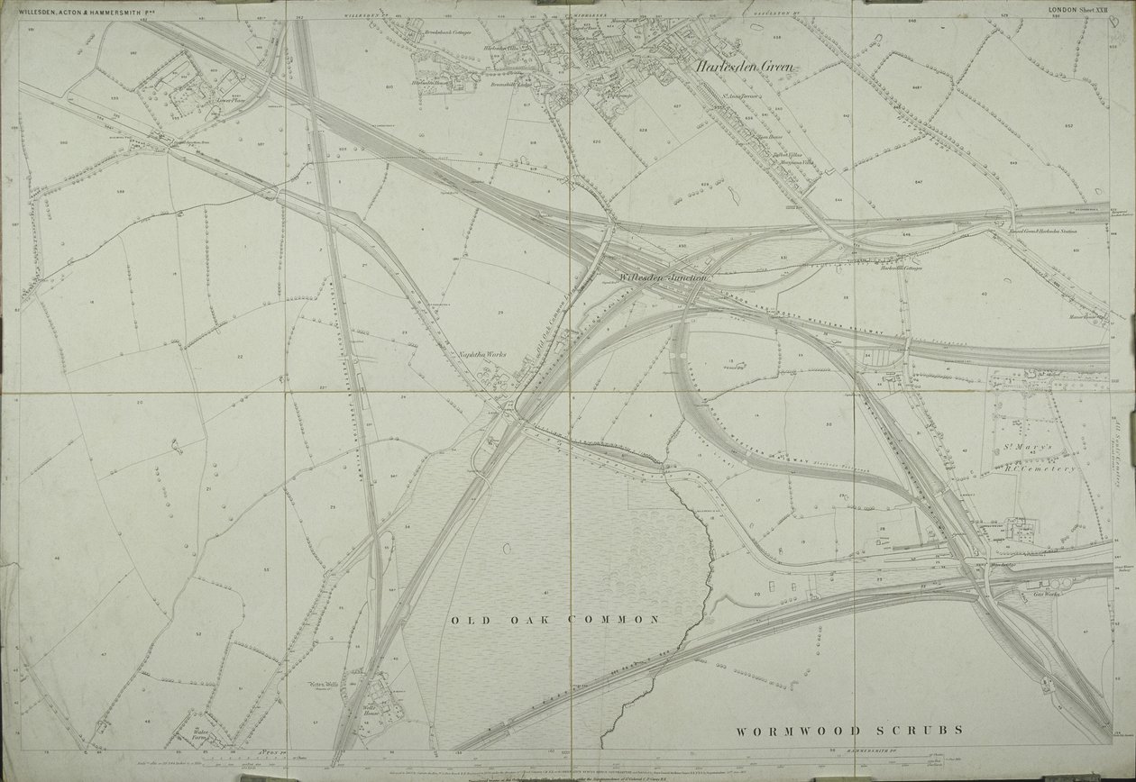 Carte de Willesden, Londres - School English
