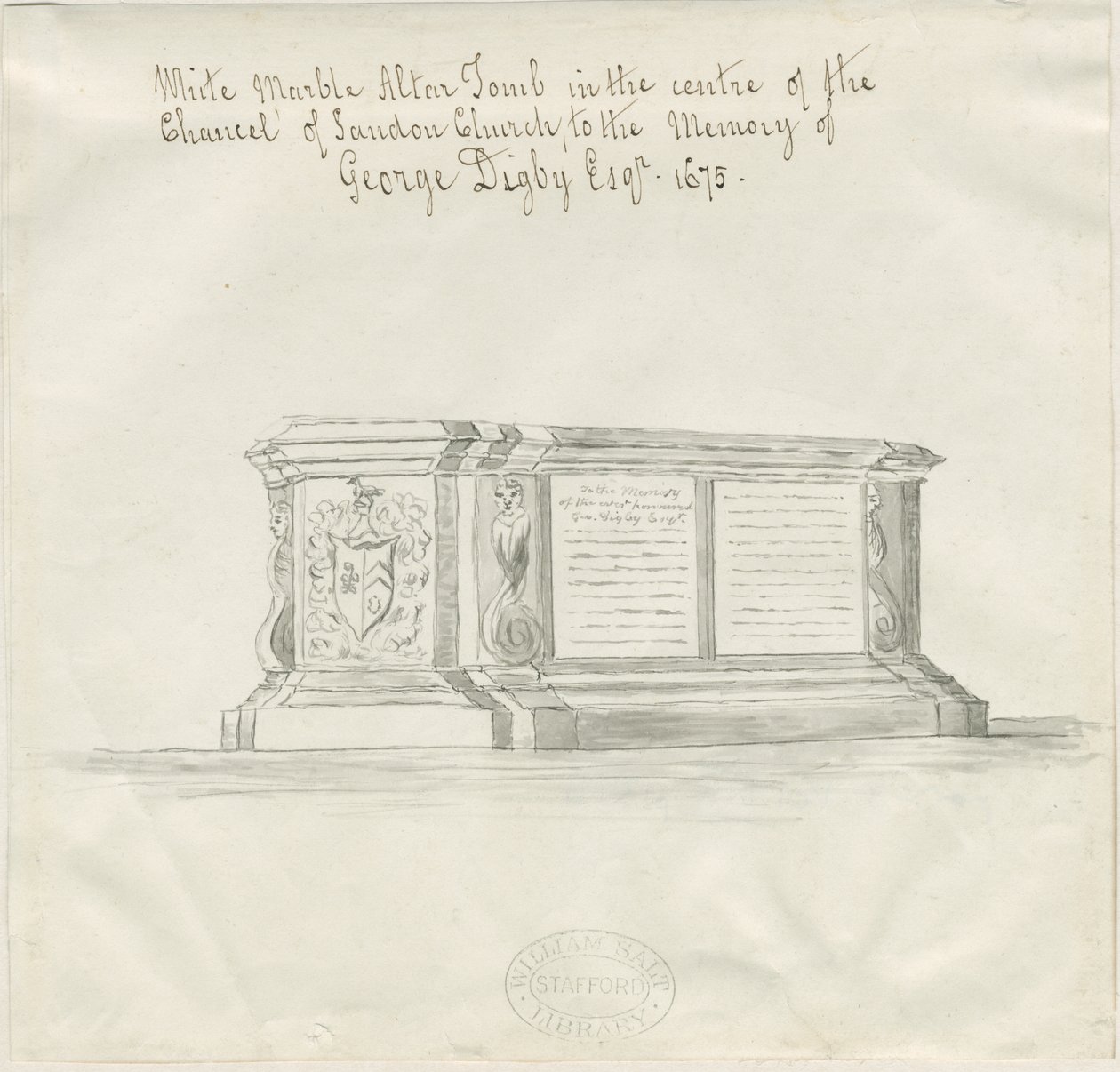 Église de Sandon - Tombe de George Digby - School English