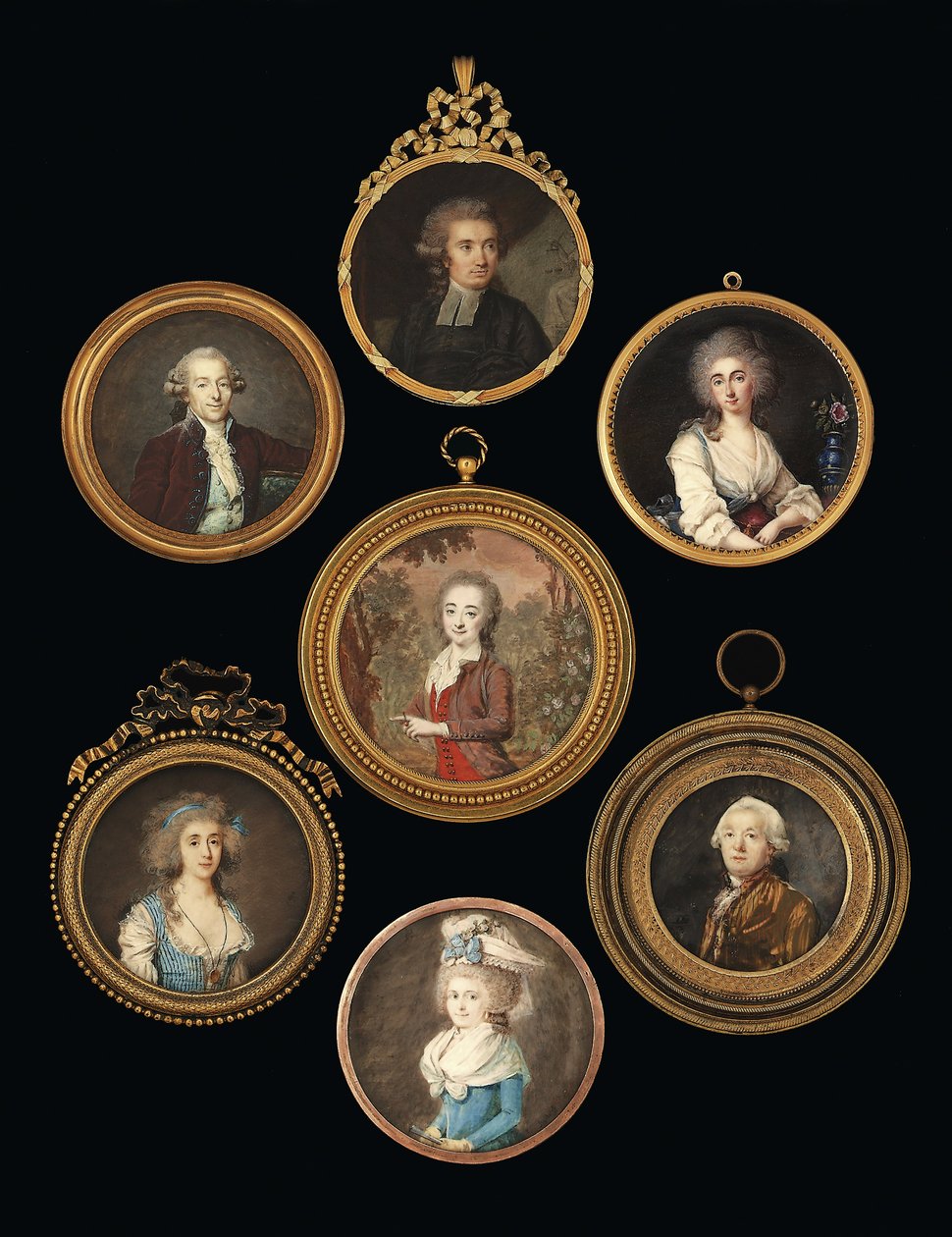 Groupe de miniatures par divers artistes - School French