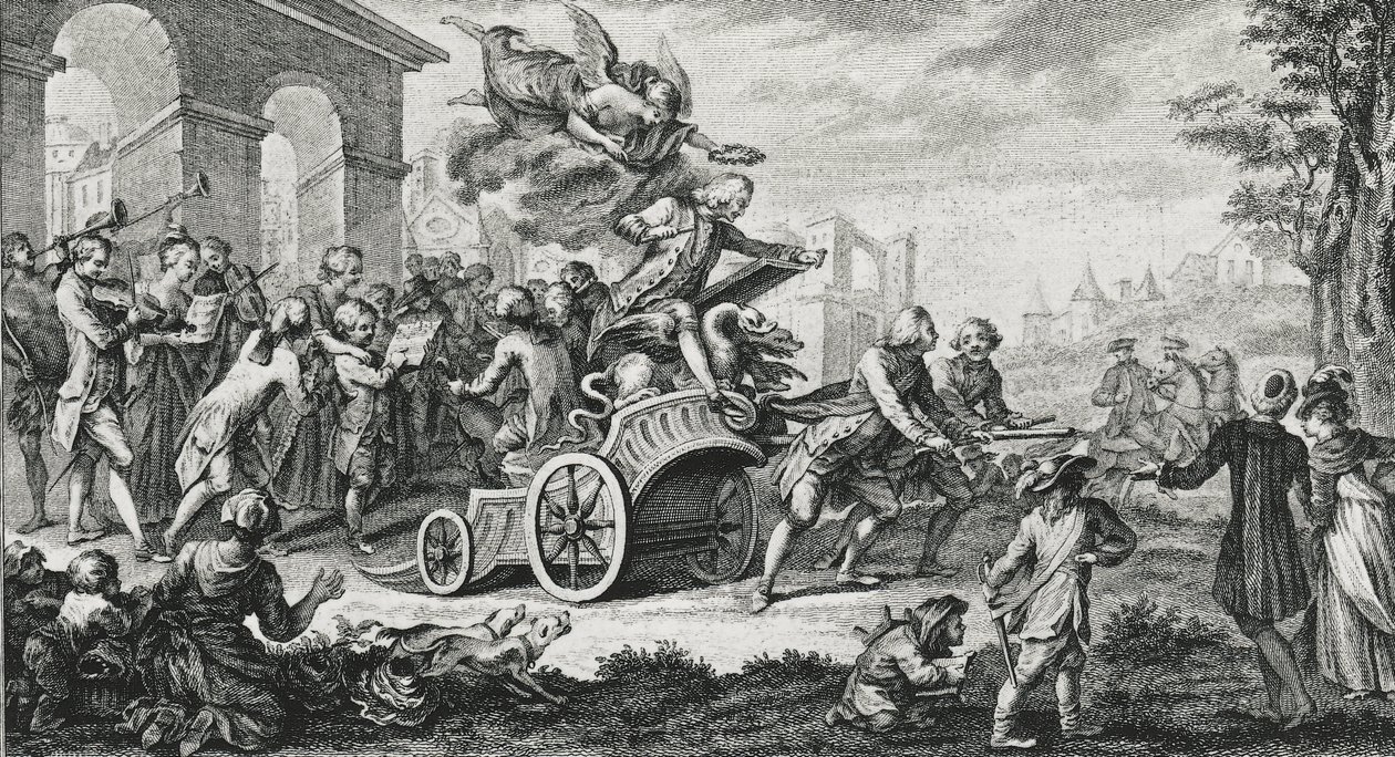 Le Triomphe par Jean-Philippe Rameau (Jean Philippe) (1683-1764) - compositeur, claveciniste, organiste et théoricien de la musique anglais - School French