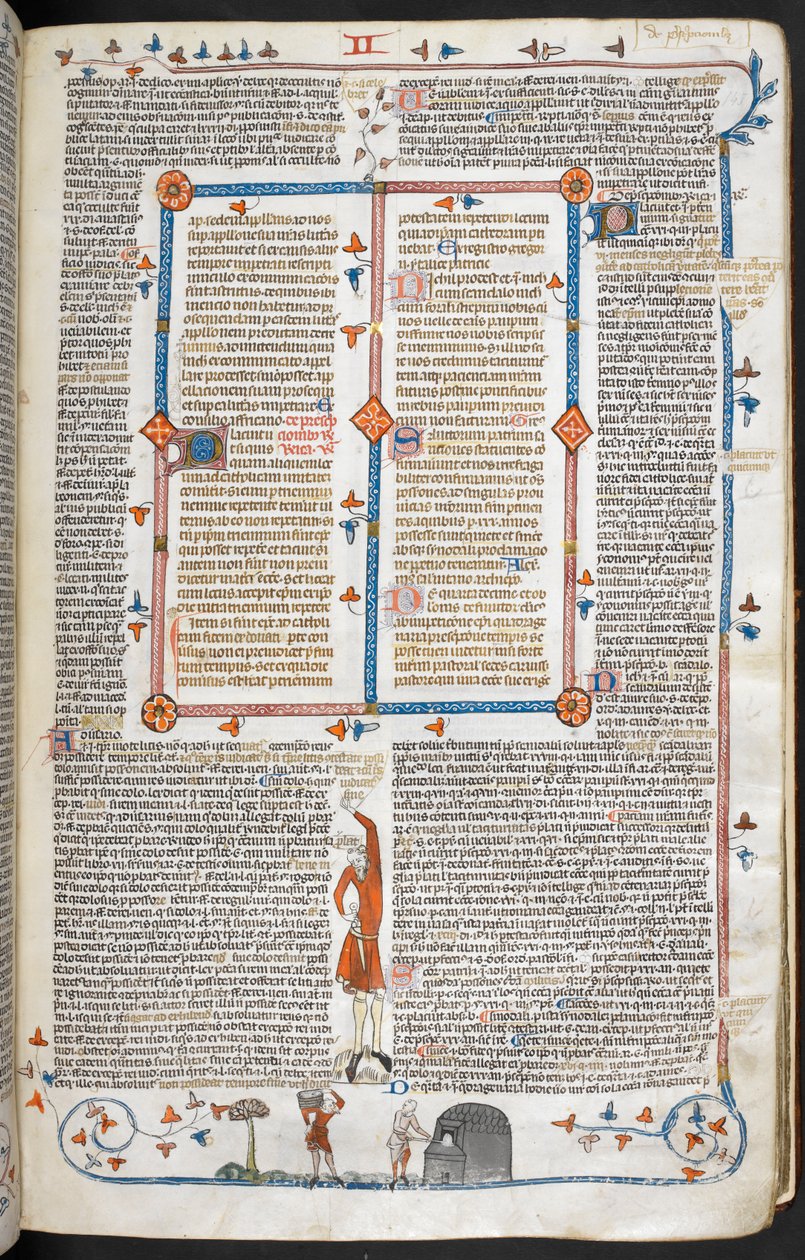 Scène en bas de page d