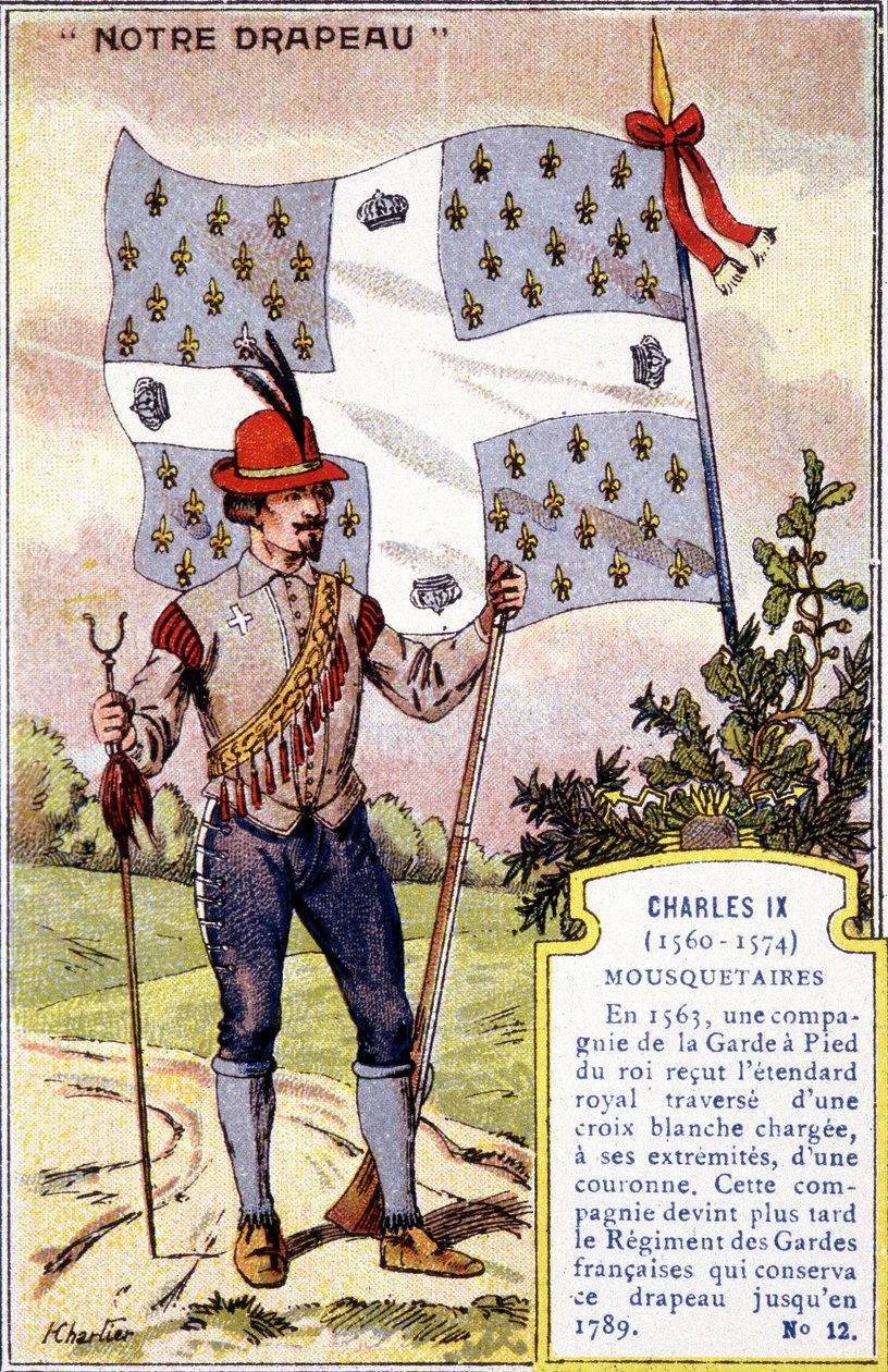 La bannière des Mousquetaires de Charles IX - School French