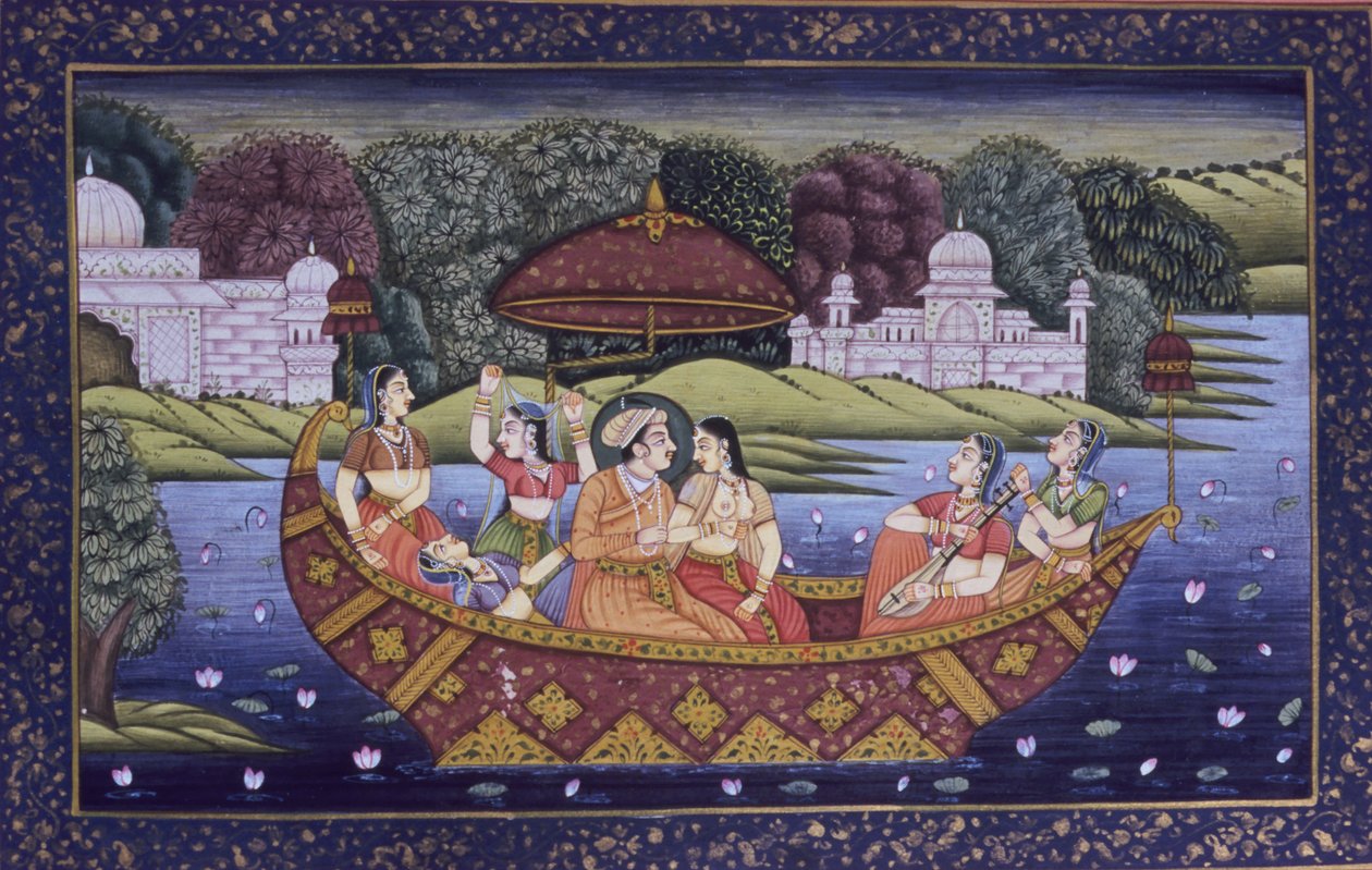 Miniature moghole, scène d