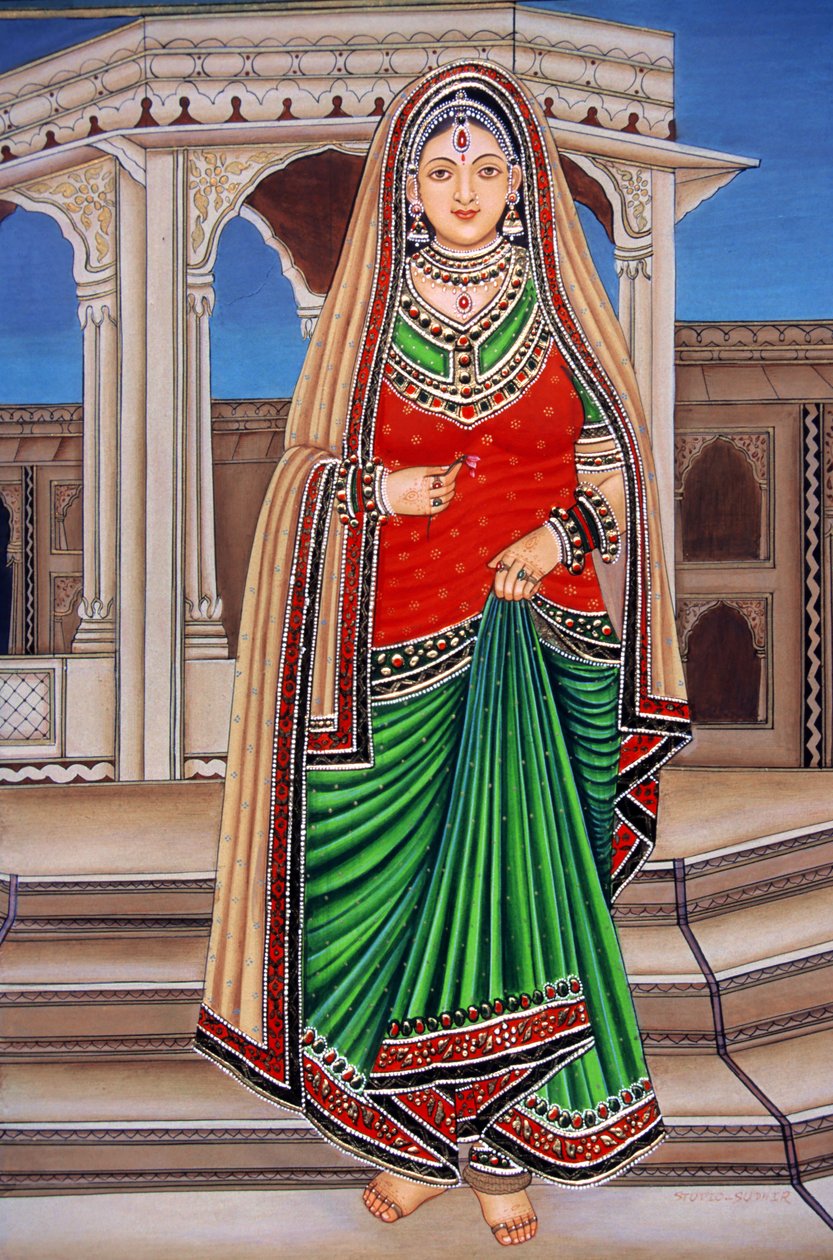 Dame rajasthani au rendez-vous - School Indian