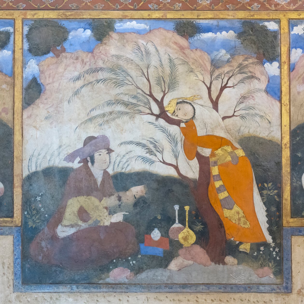 Fresque au palais de Chehel Sotoun, Ispahan, Iran - School Iranian