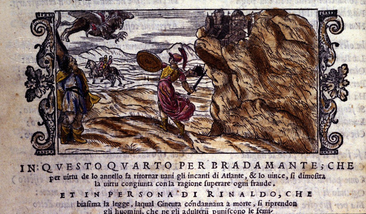 Bradamante arrache à Brunel son anneau enchanteur, grâce auquel elle détruit le pouvoir d