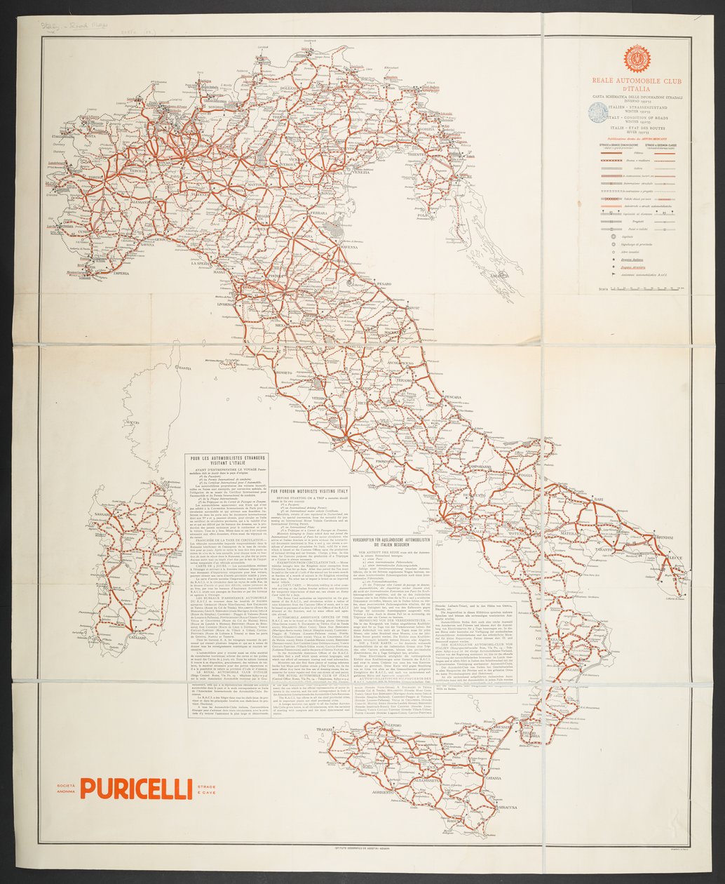 Carte routière de l
