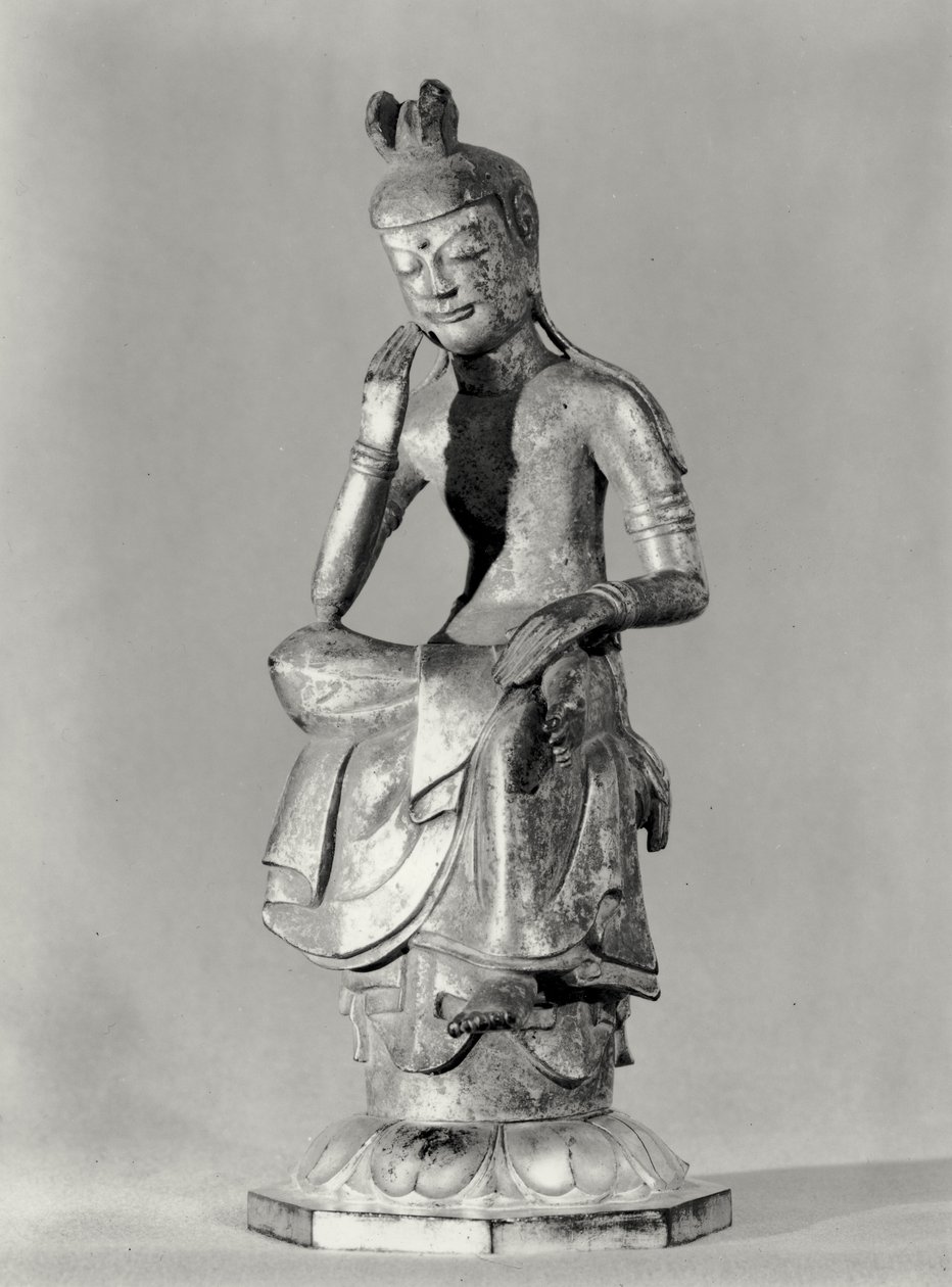 Bodhisattva assis en posture méditative, c.645-794 - Japanese School