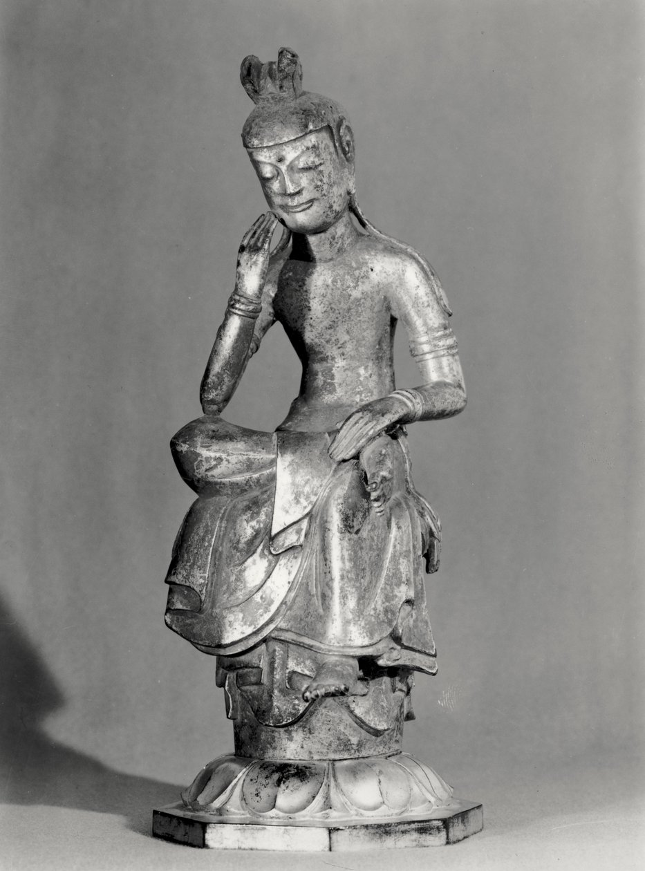 Bodhisattva assis en posture méditative, c.645-794 - Japanese School