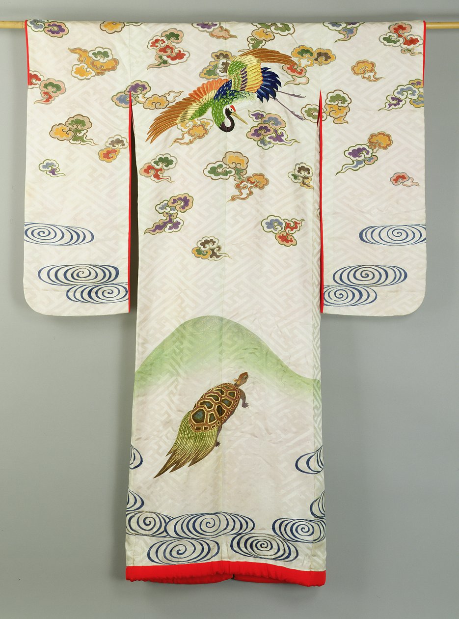 Robe de mariée Uchikake décorée d