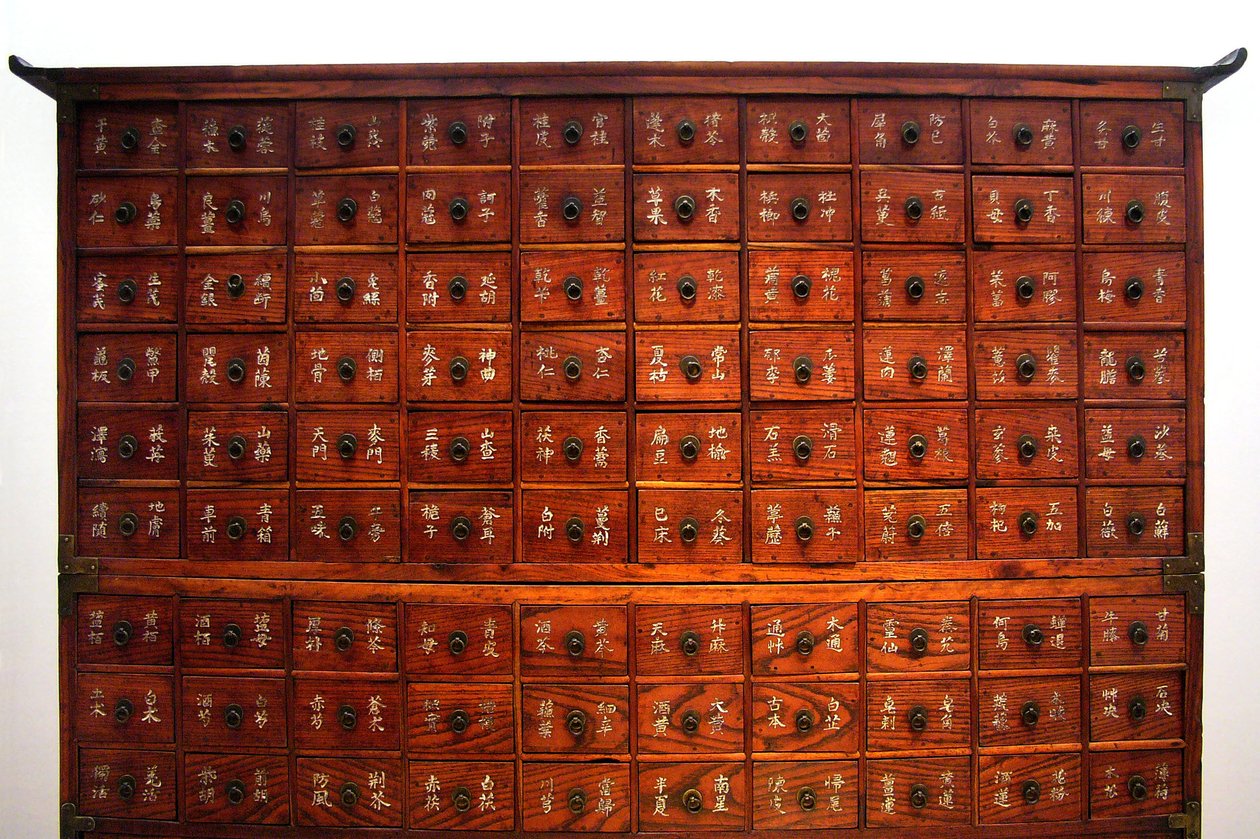 Mobilier médical en bois, période Joseon, Corée, collection Kim Chong-hak. Photographie, Musée national de Séoul, République de Corée, 2006 - School Korean