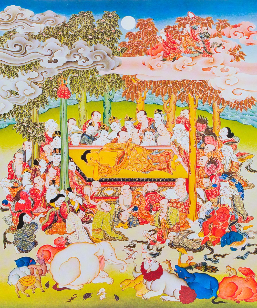 Image représentant le Bouddha du Nirvana - School Nepalese