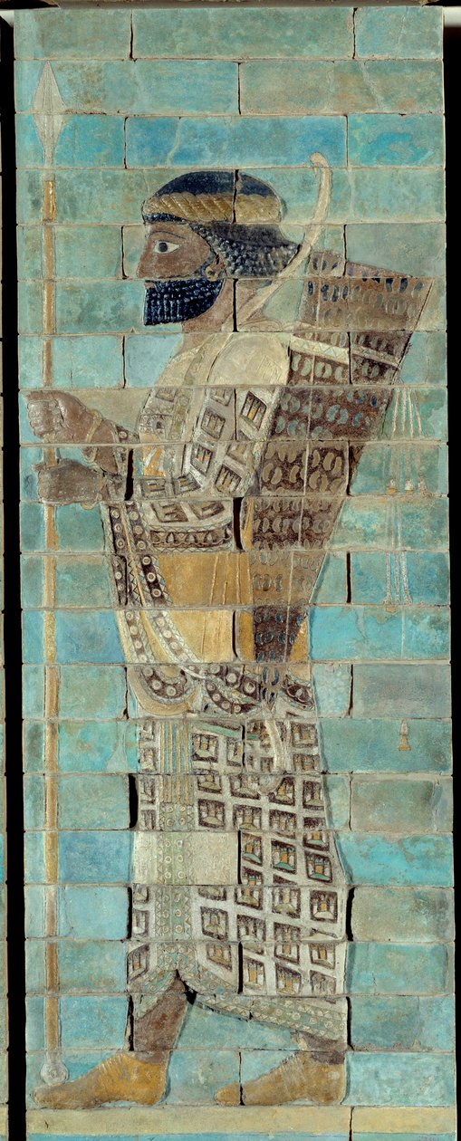 Le frise des archers, du palais de Darius Ier, roi de Perse, à Suse (5ème siècle av. J.-C.). Relief en briques émaillées. Paris, Musée du Louvre. - School Persian