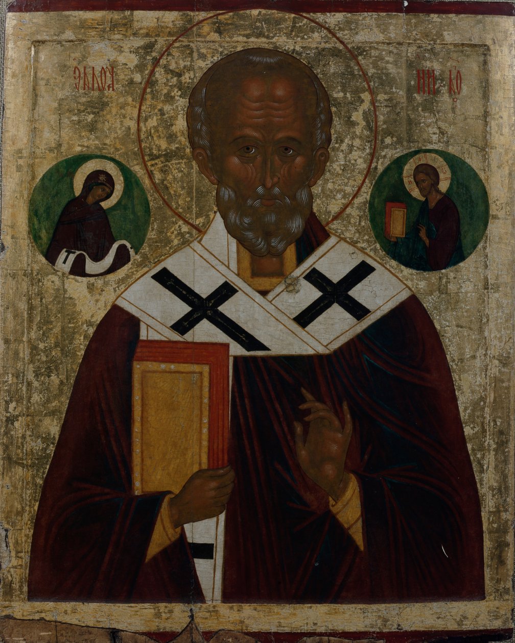 Saint Nicolas, vers 1700 (huile sur panneau) - School Russian