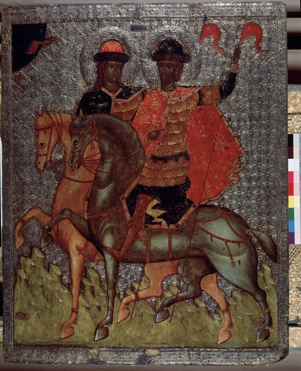 Saints Boris et Gleb sur un cheval - School Russian