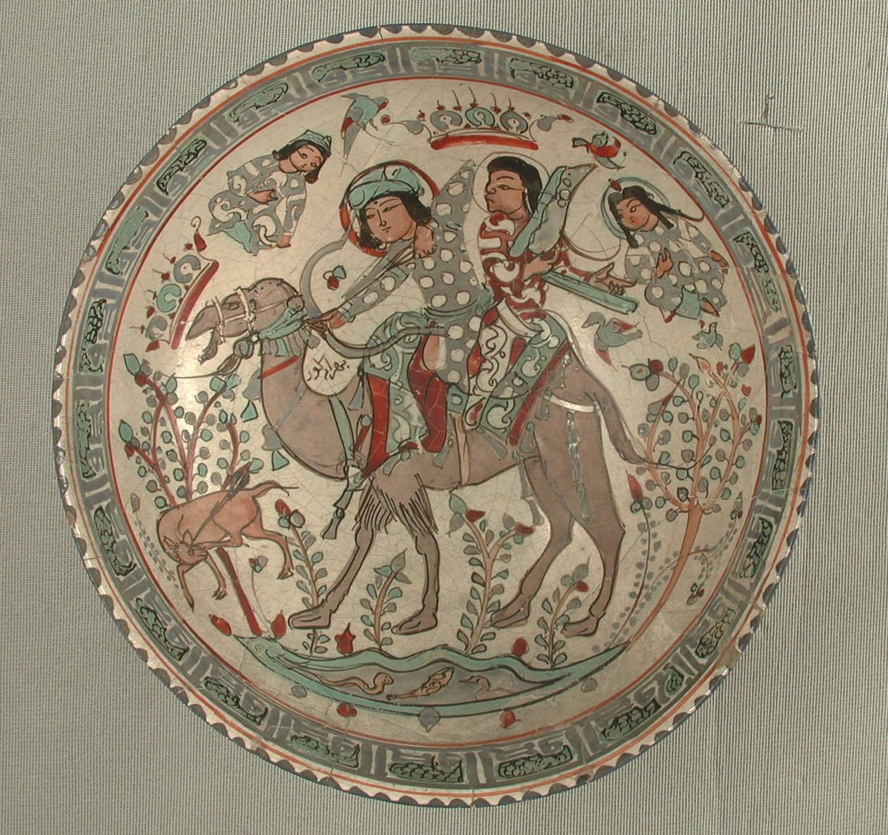 Bol avec une scène de chasse du conte de Bahram Gur et Azadeh - School Sasanian