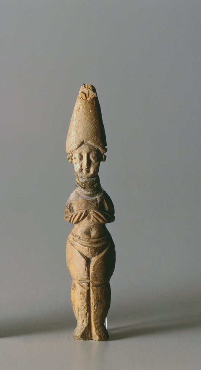 Figurine avec un chapeau haut, de Suse, Iran, IVe-VIe siècle apr. J.-C. - School Sasanian