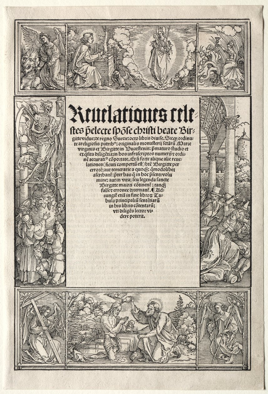 Bordure - avec le baptême du Christ - School of Albrecht Dürer