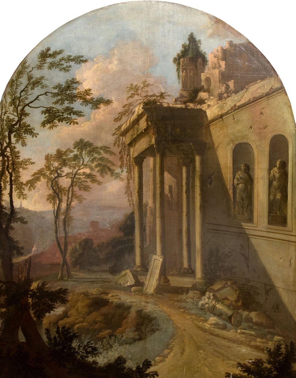 Paysage avec ruine - School of Jacques Rousseau
